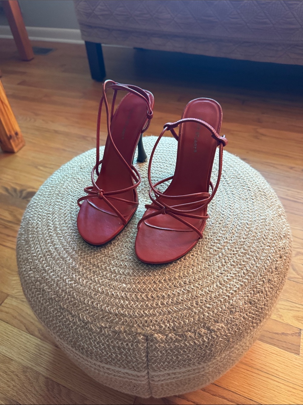 Colin Stuart Red Strappy High Heel Sandals